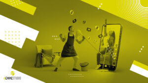 due ragazzi che registrano un video reel per instagram divertente e scherzoso